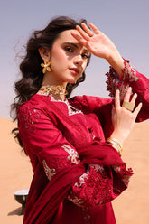 KM-05 AMANDINE | 3PC Unstitched Lawn Chikankari Eid Edit By Qalamkar